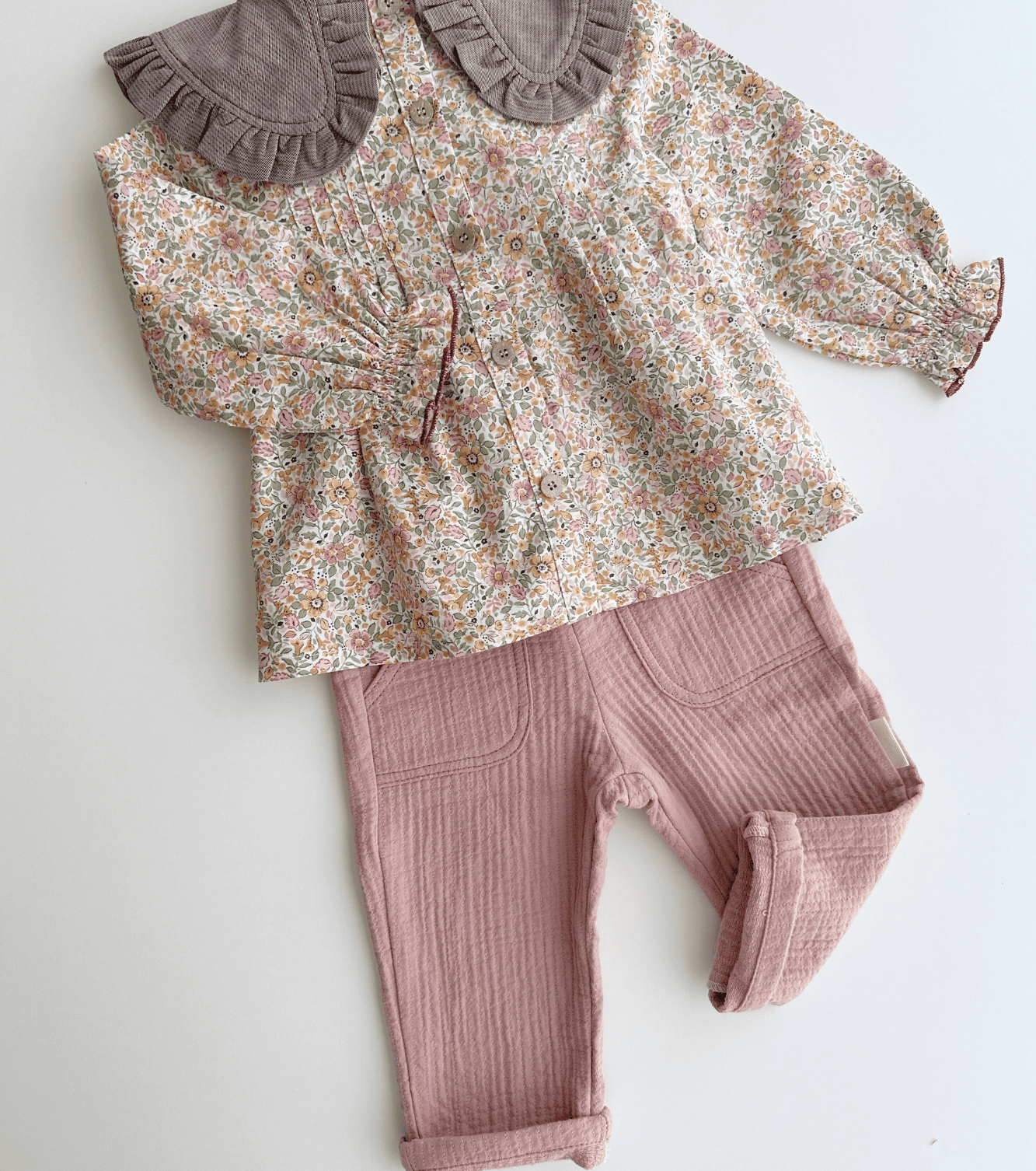 Blusa jaretas | Savia | Flores y Rayas Burdeos