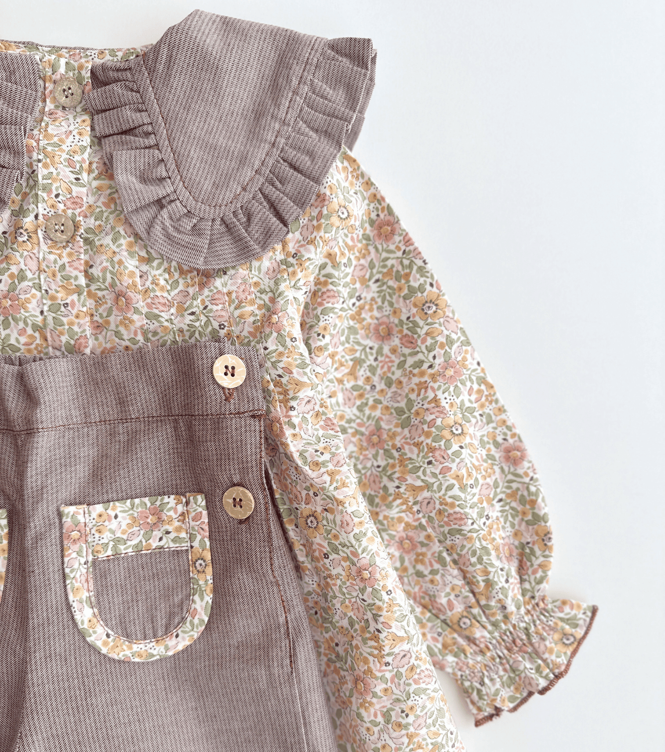 Blusa jaretas | Savia | Flores y Rayas Burdeos