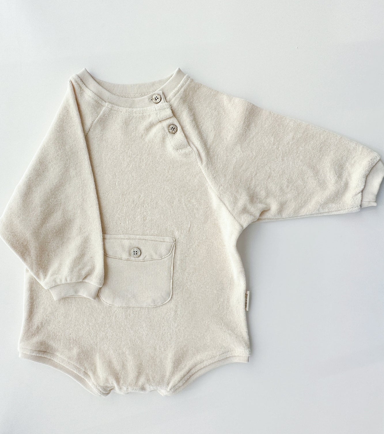 Long romper de algodón orgánico | Taray | Ecru