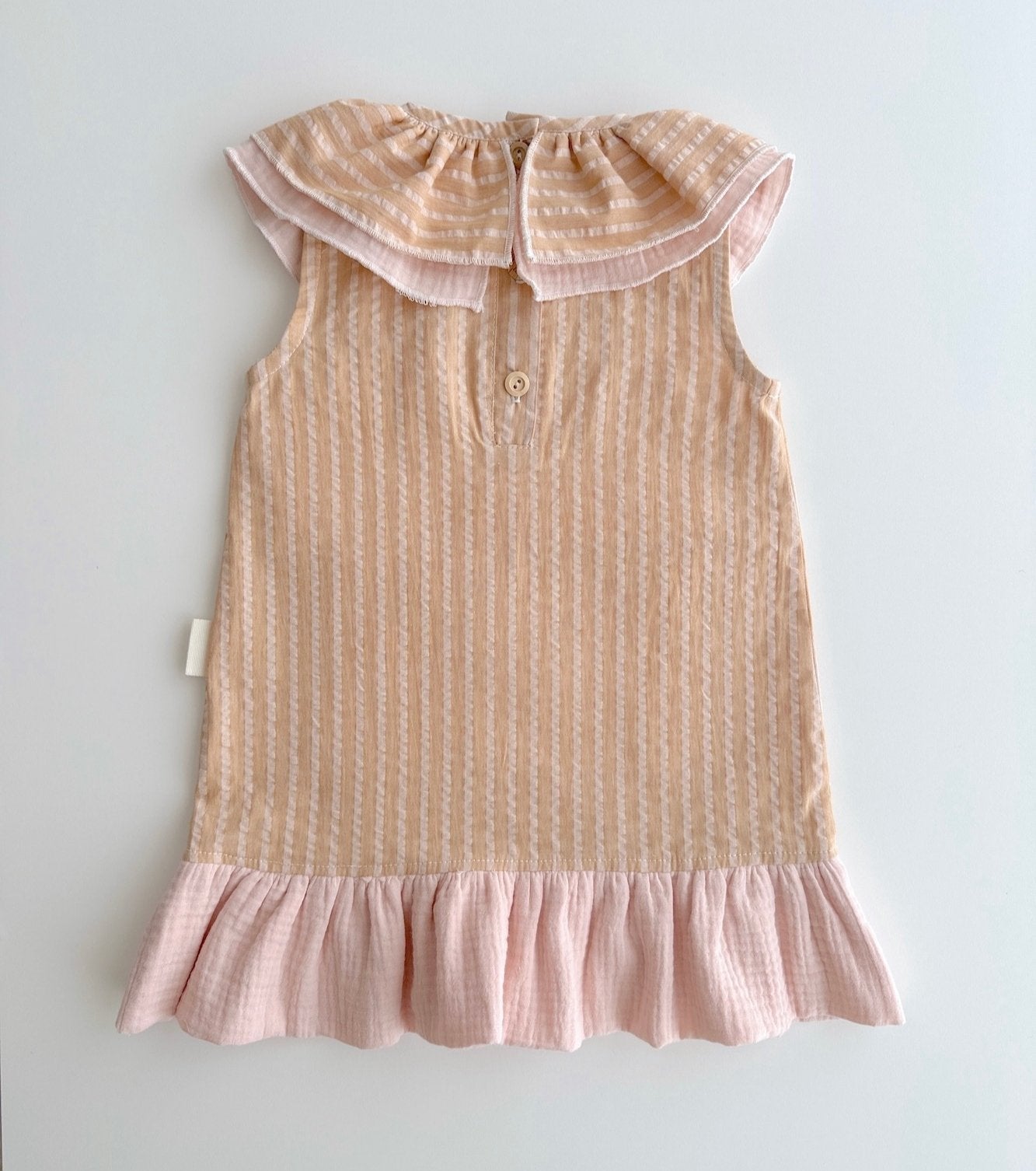 Vestido Doble Volante | Mahón | Melocotón