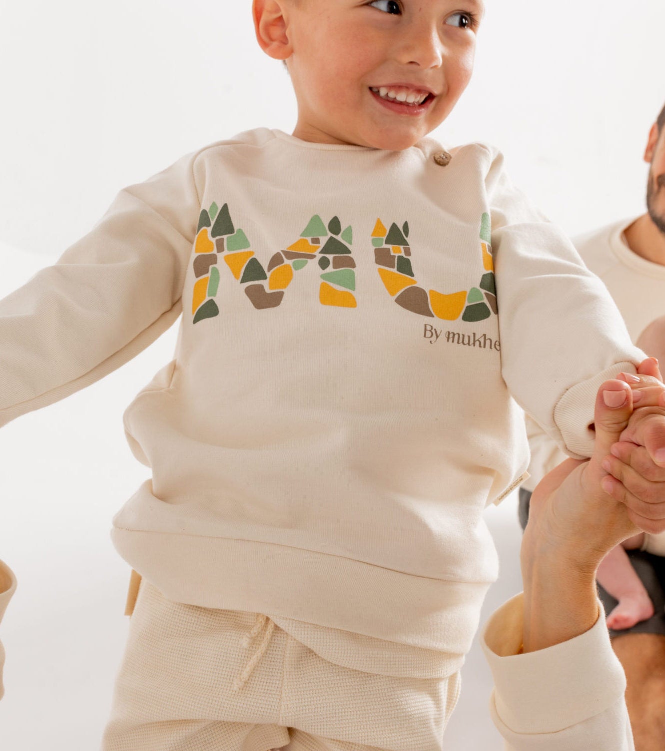 Sudadera de algodón orgánico para bebé | MU | Ecru