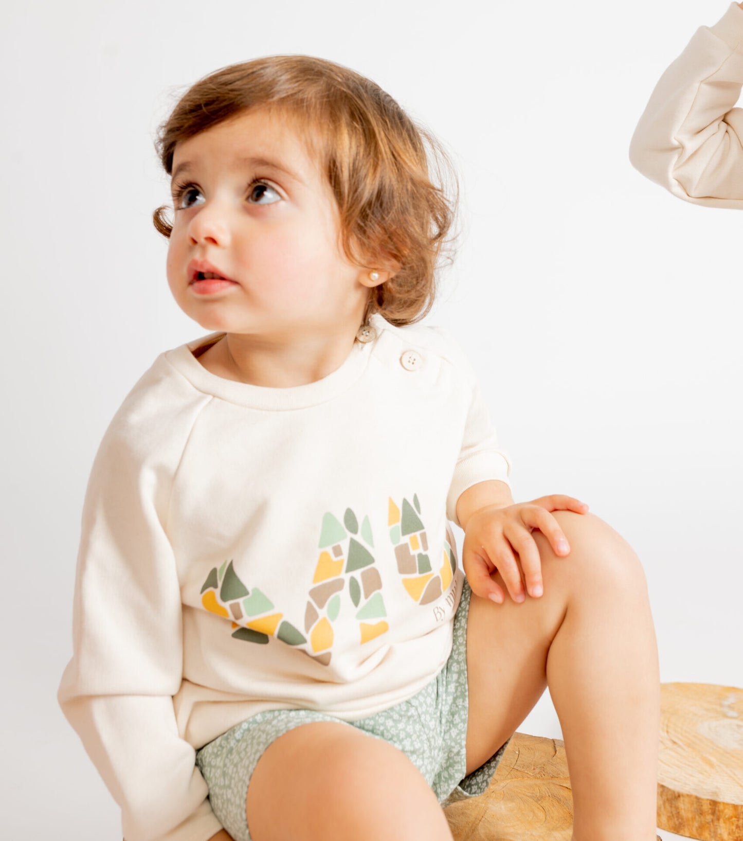 Sudadera de algodón orgánico para bebé | MU | Ecru