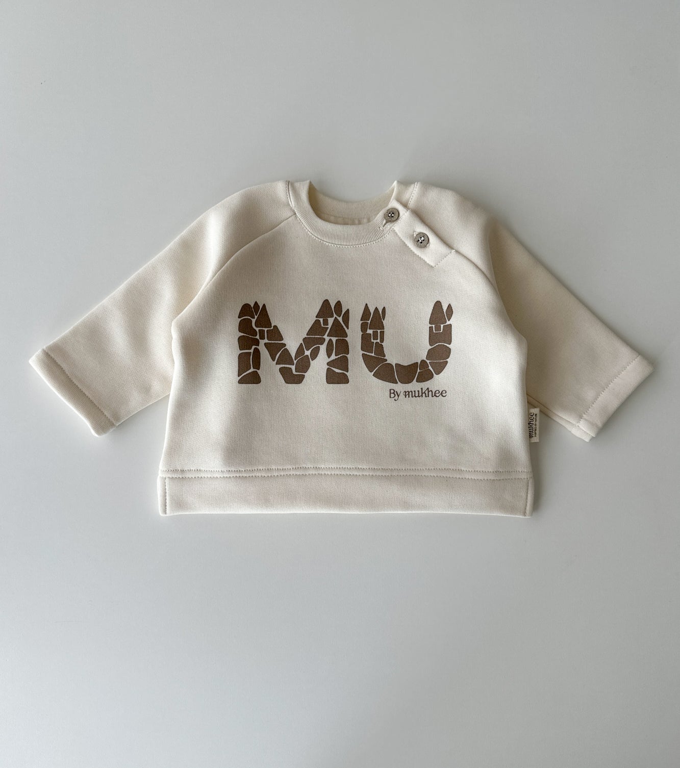 Sudadera de algodón orgánico | MU | Ecru/Marrón