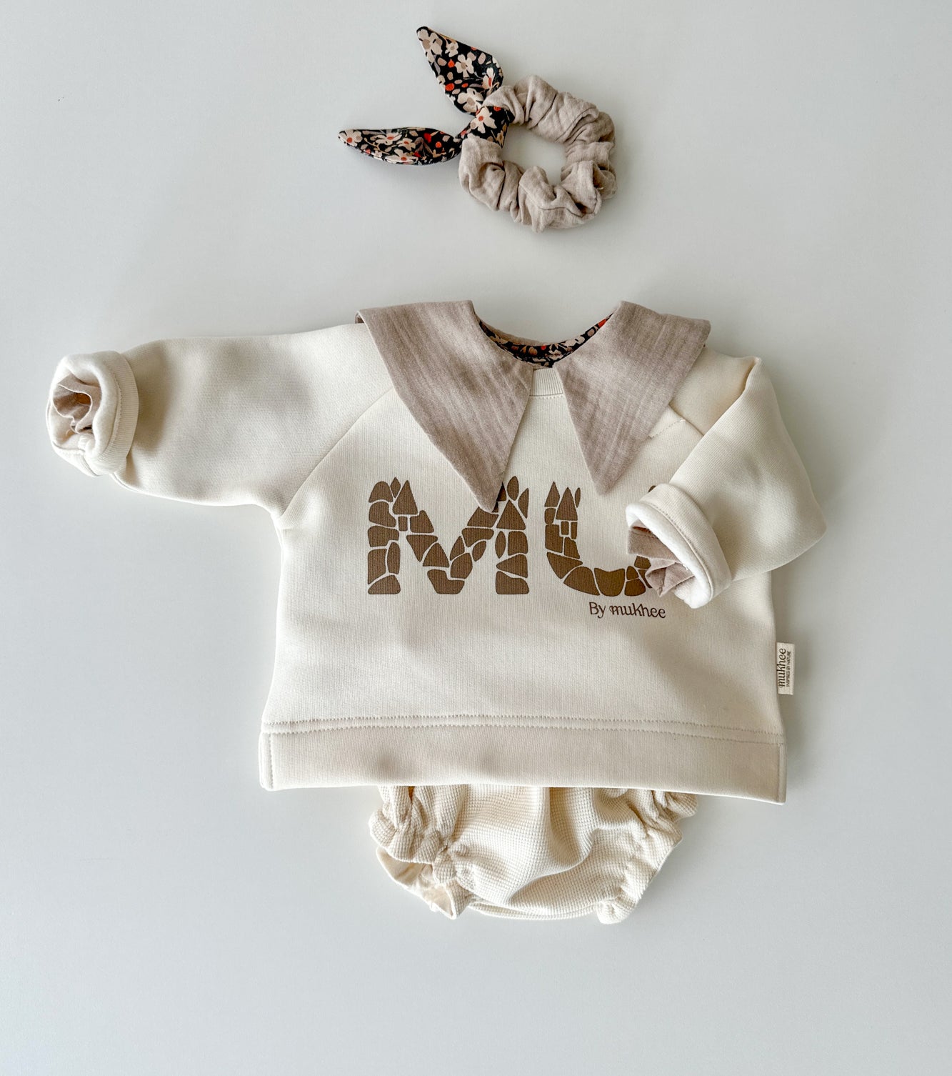 Sudadera de algodón orgánico | MU | Ecru/Marrón