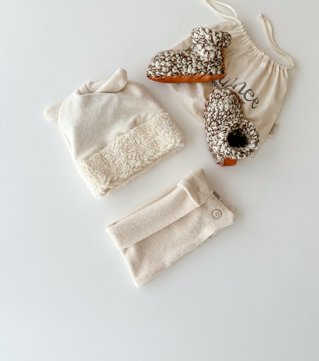 Organic cotton terry towelling collar | Taray | Ecru