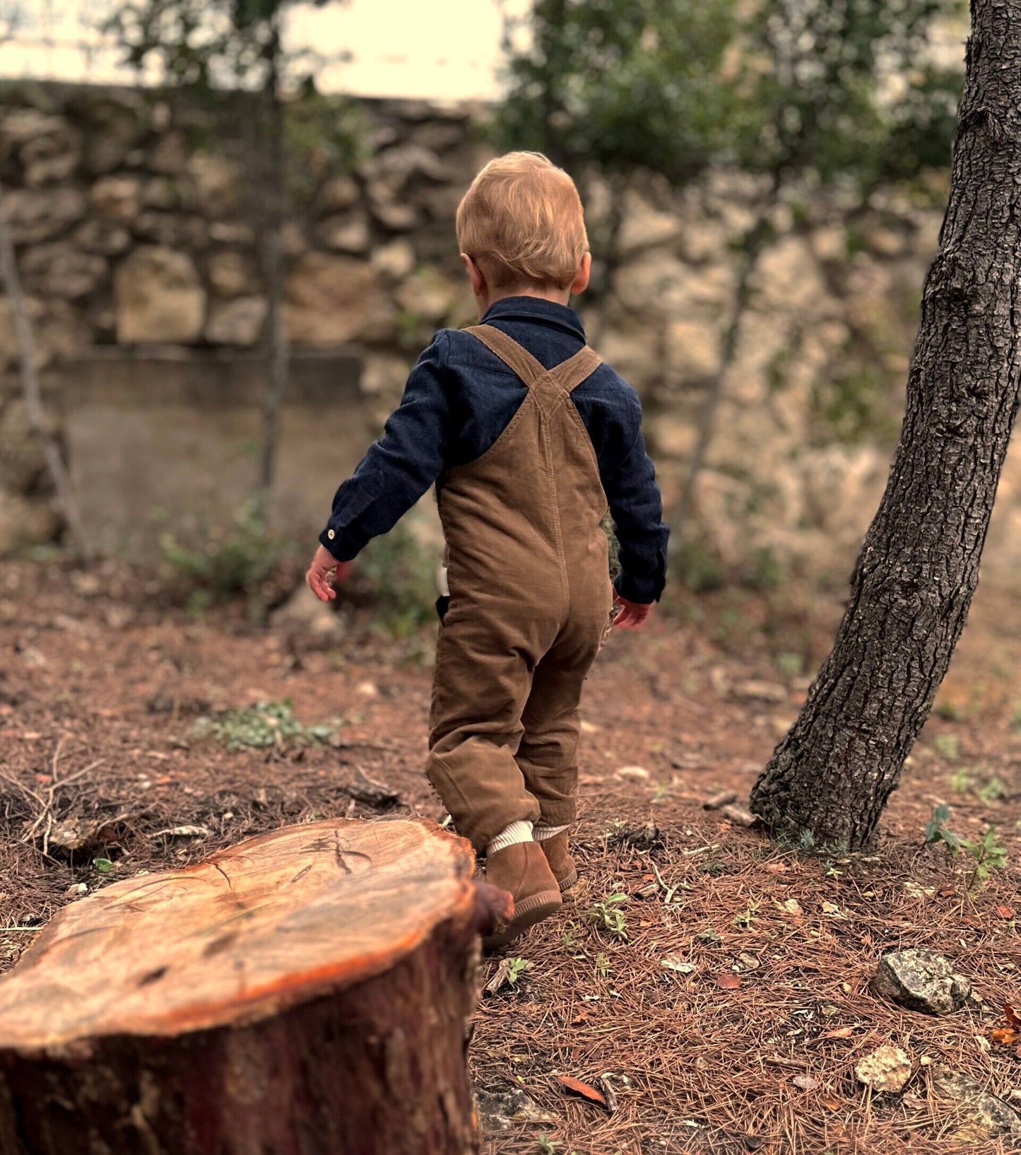 Organic cotton muslin shirt | Blueberries | Navy Ecru