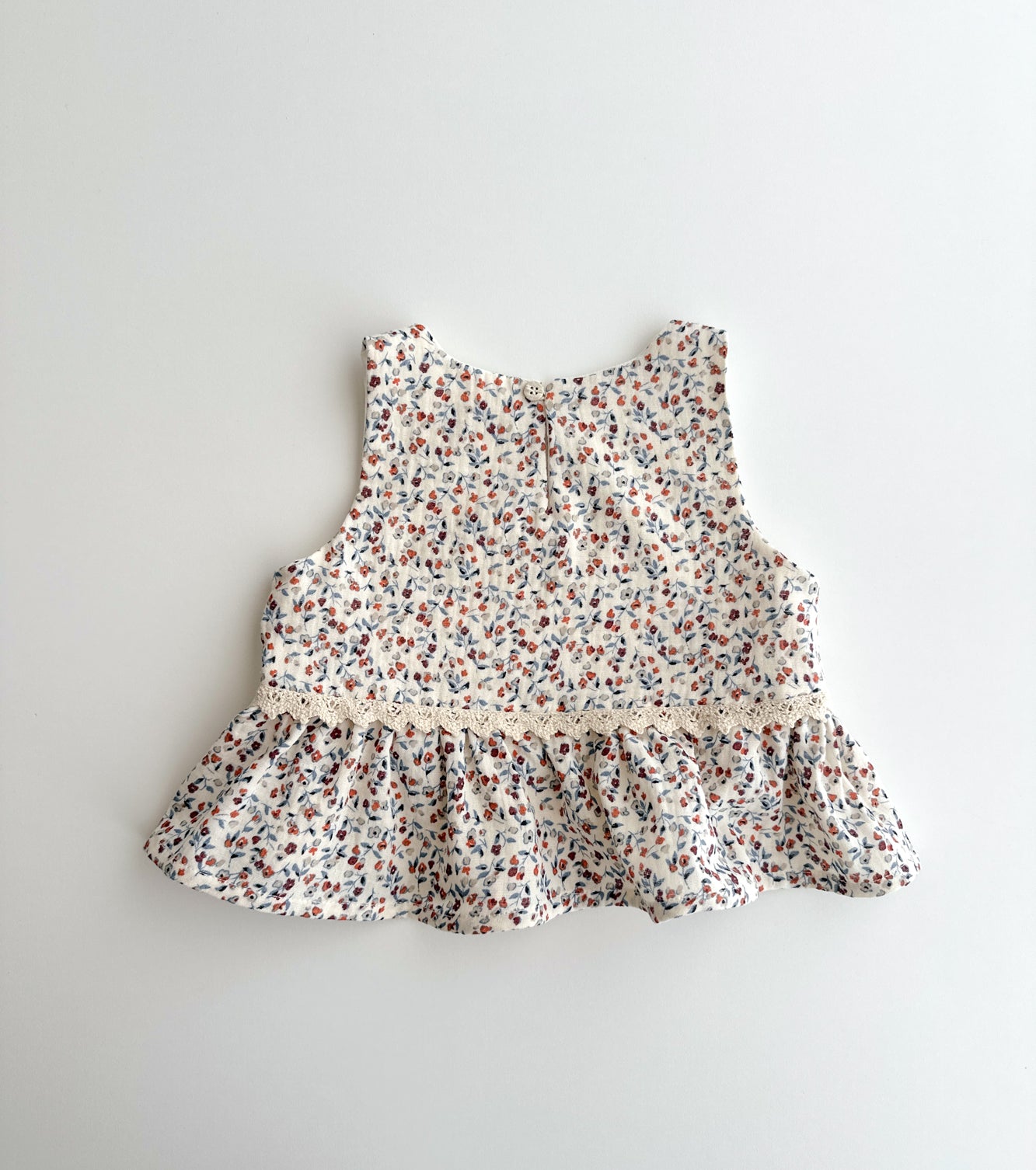 Blusa en muselina de algodón orgánico | Granada | Flores
