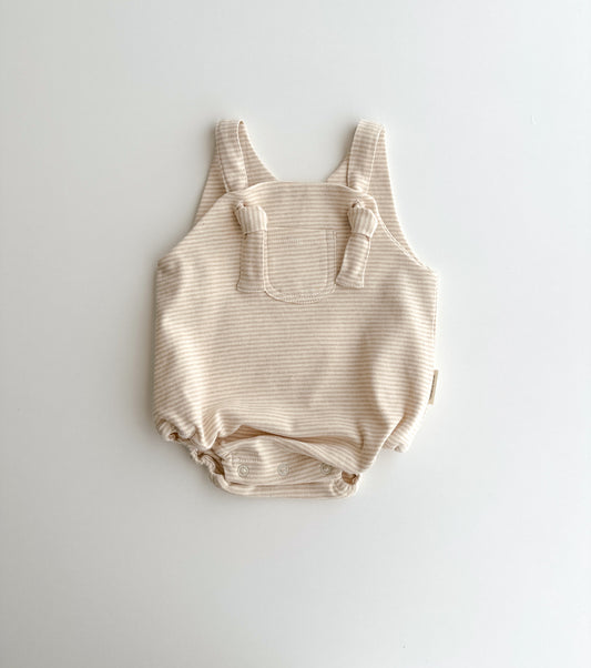 Ranita en punto interlock de algodón orgánico | Caléndula | Rayas