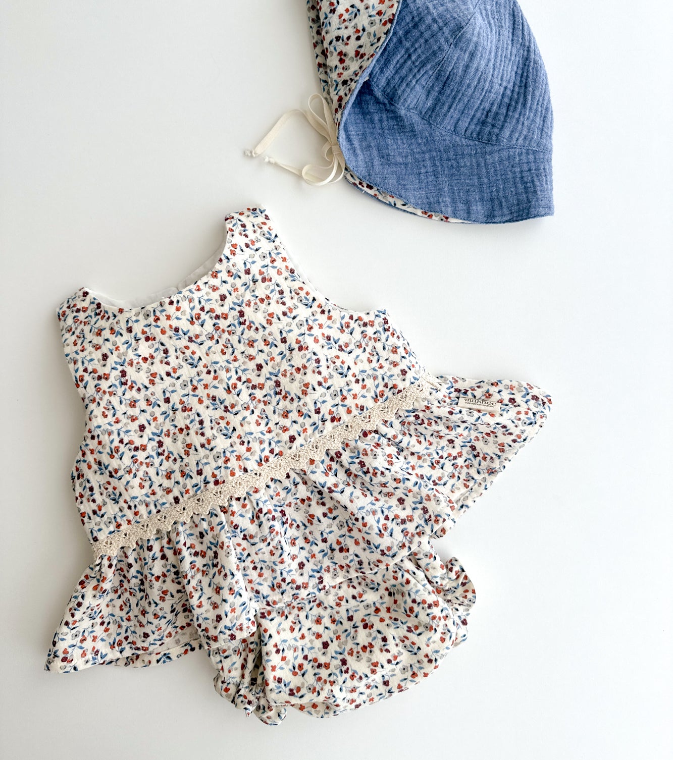 Blusa en muselina de algodón orgánico | Granada | Flores