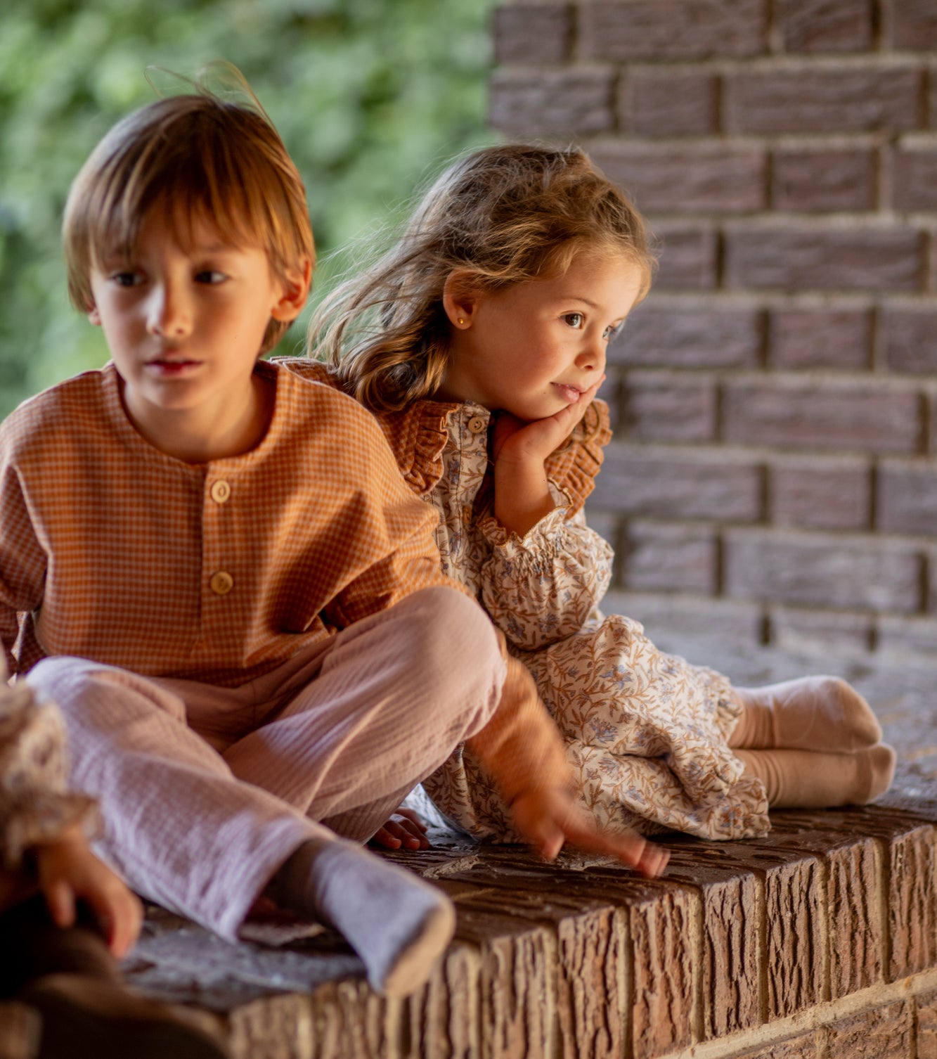 Blouse with gathers | Santillana | Stripes and Flowers
