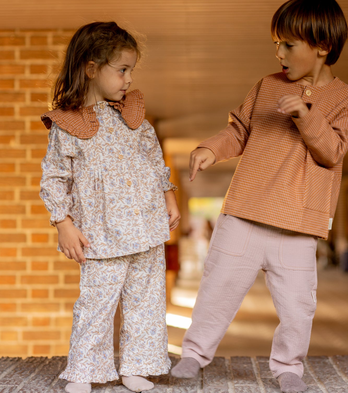 Ruffled pants | Santillana | Stripes and Flowers