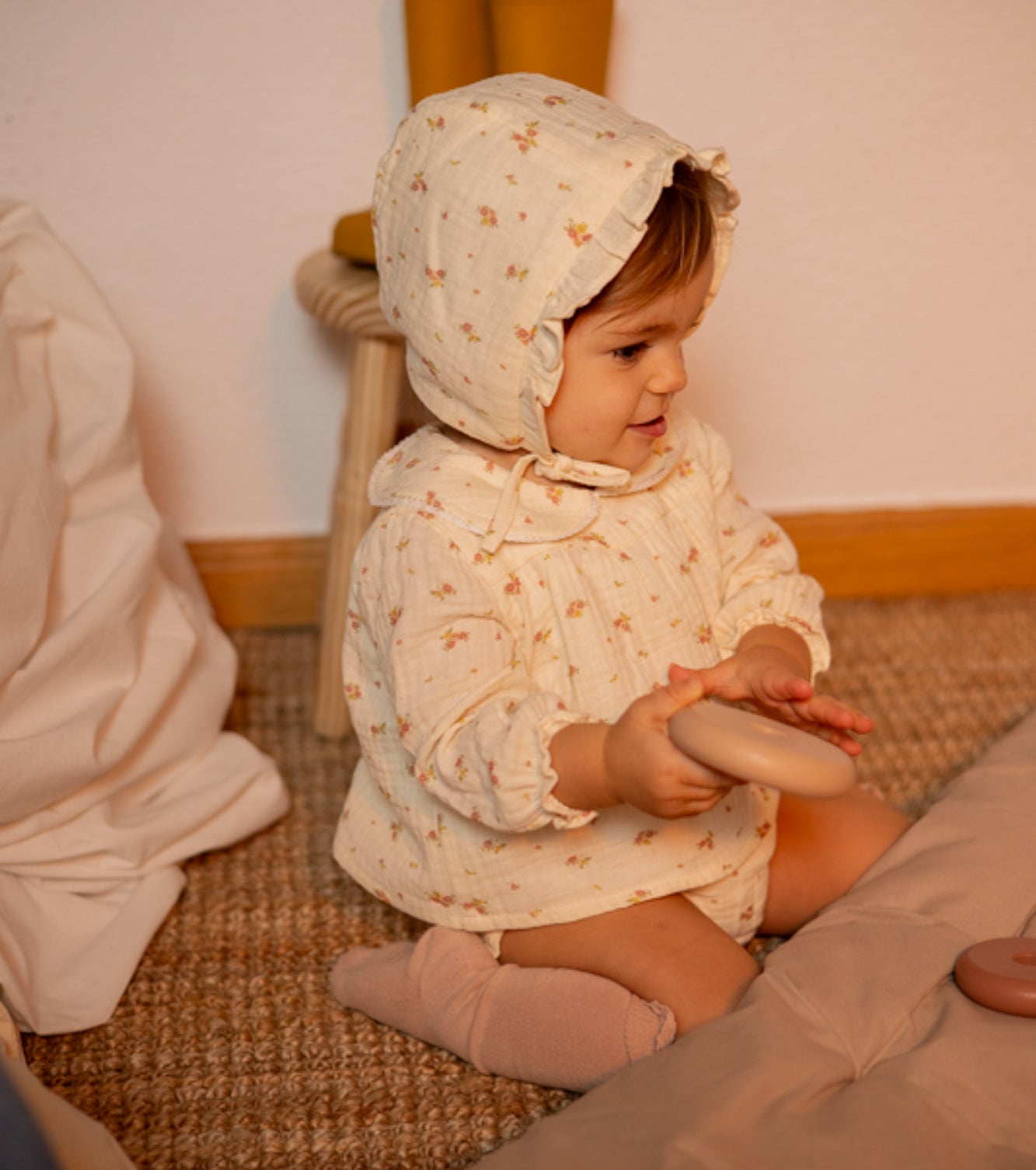 Capota volante | Bruma | Mini flores rosas