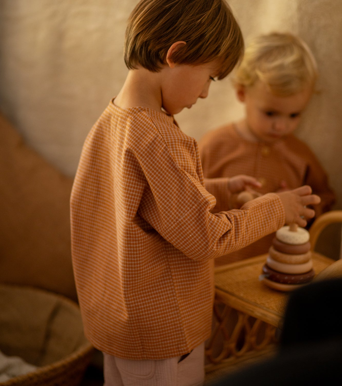 Blouse with gathers | Santillana | Stripes and Flowers