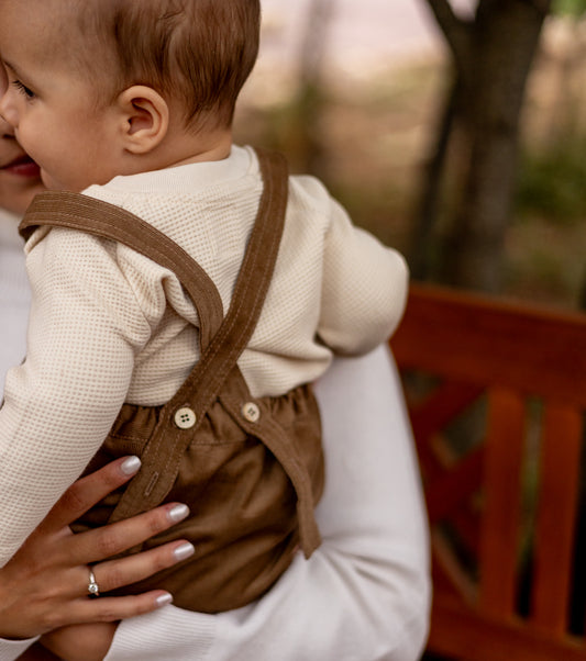 Camiseta nido de abeja de algodón orgánico Boj | Ecru