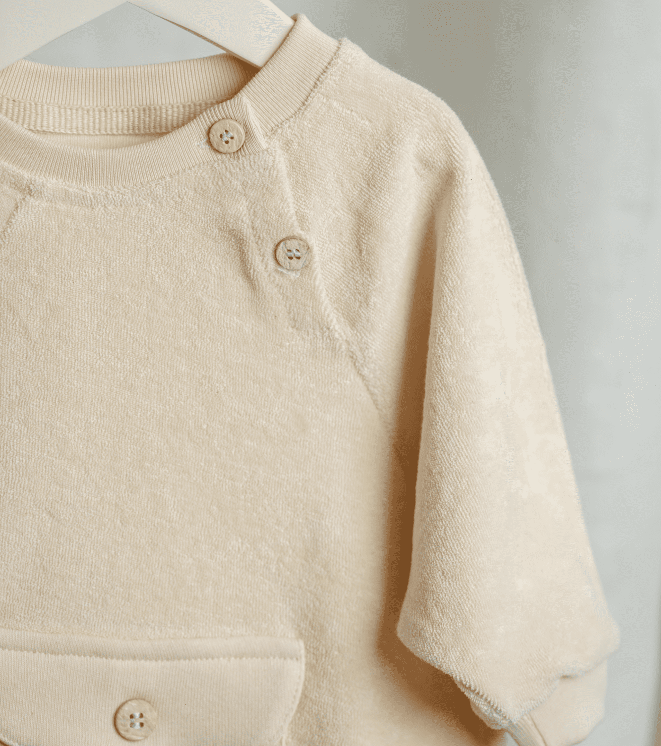 Long romper de algodón orgánico | Taray | Ecru