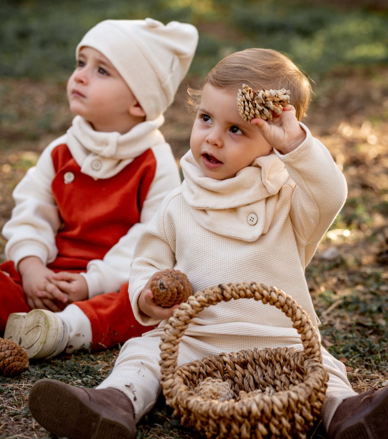 Organic cotton terry towelling collar | Taray | Ecru