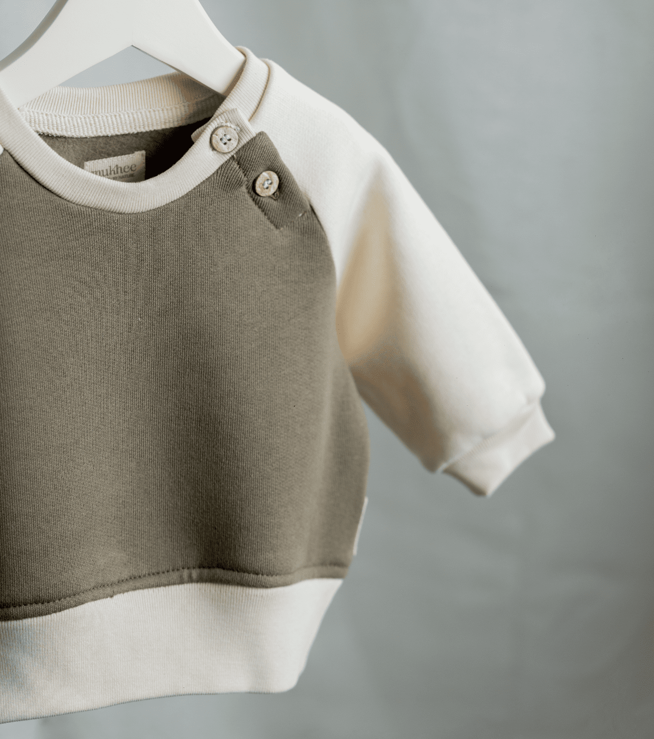 Sudadera de algodón orgánico Tilo | Verde oliva