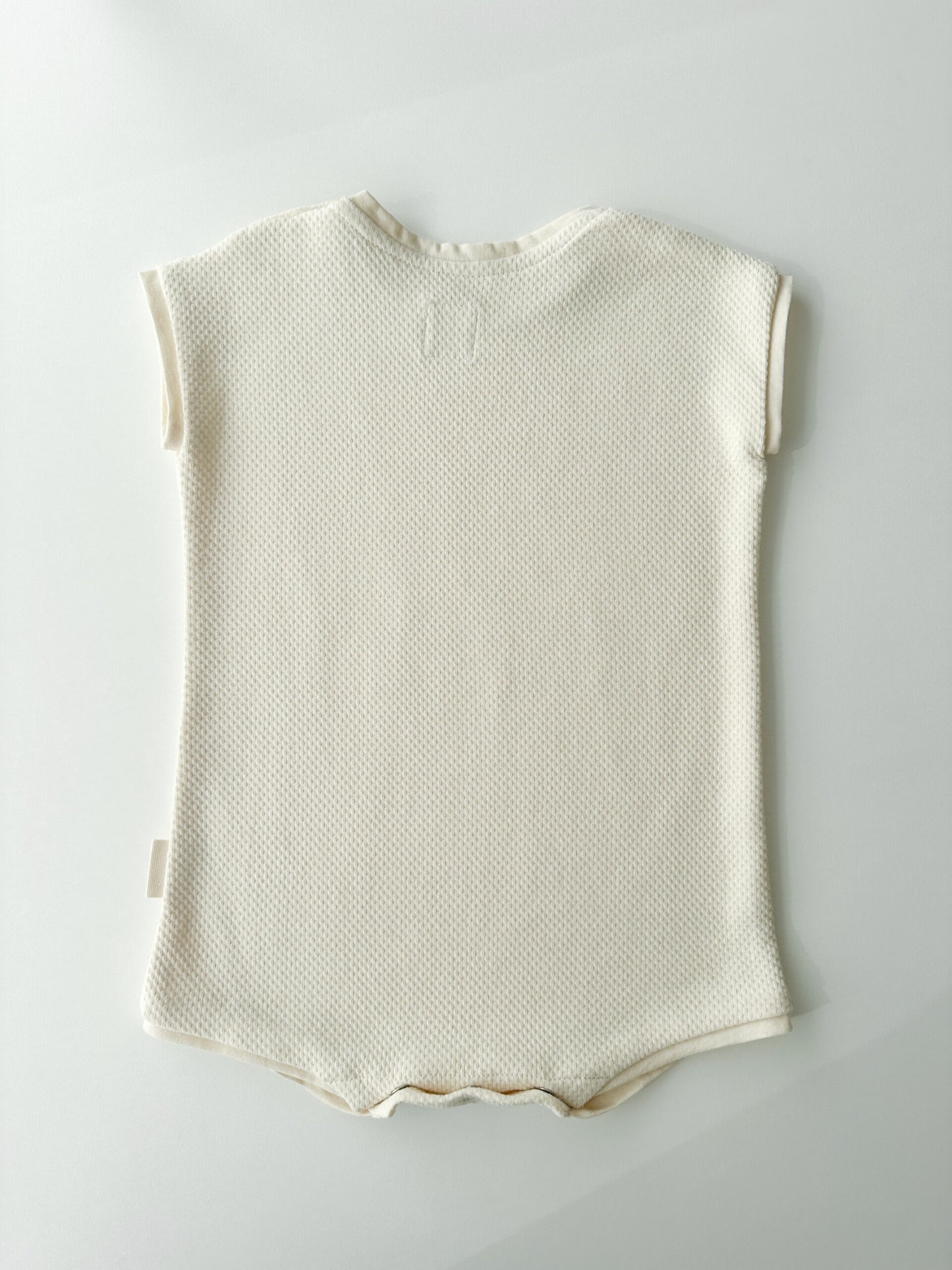 Short romper en interlock 3D algodón orgánico | Nimo | Ecru