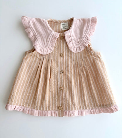 Organic cotton gingham romper | Cinnamon | Cinnamon Vichy