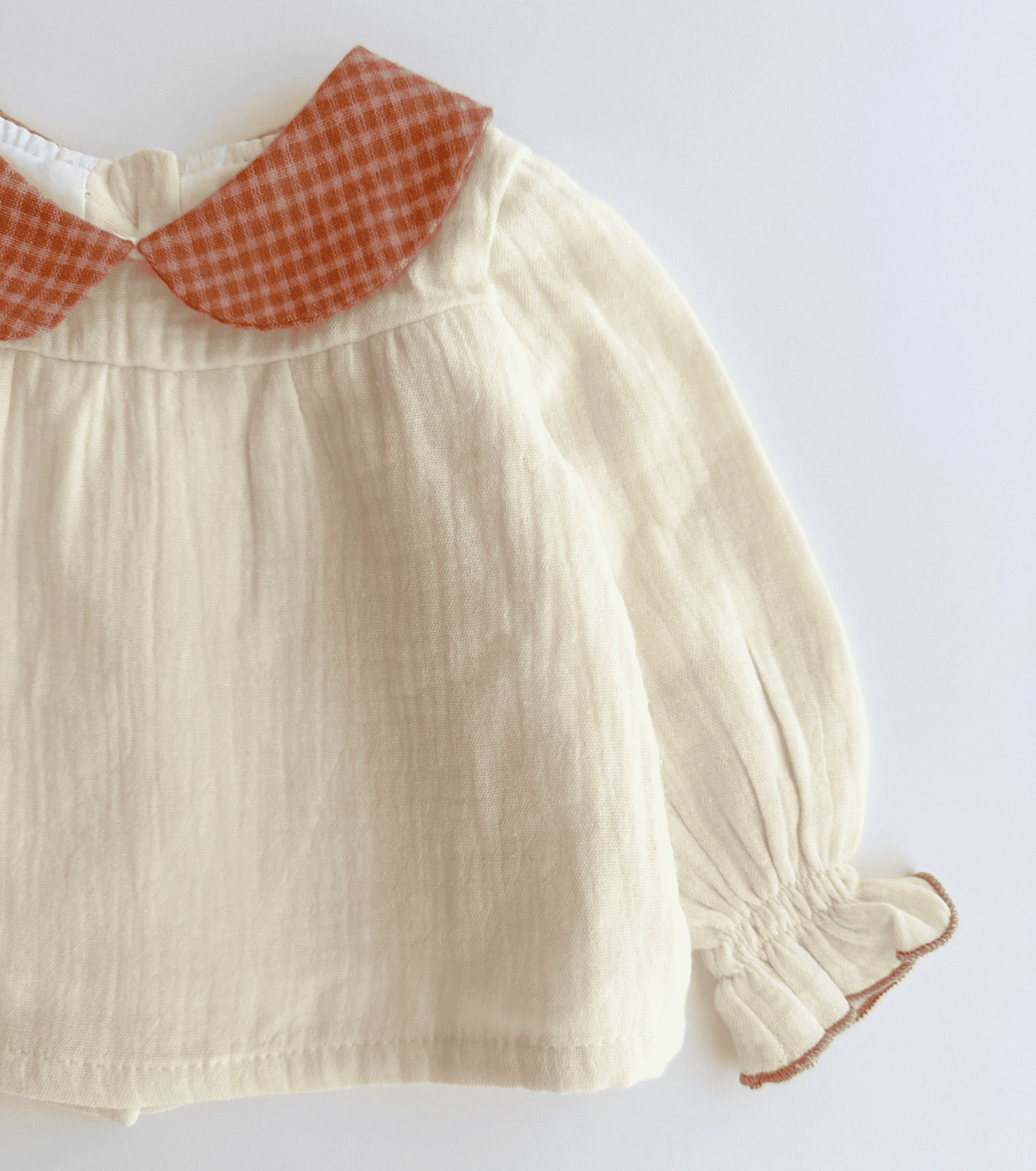 Blouse with gathers | Santillana | Stripes and Flowers
