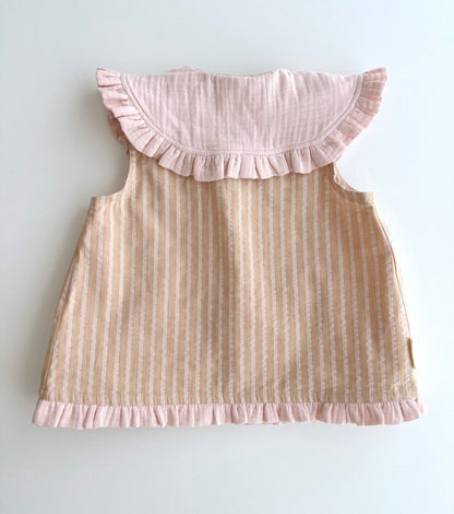 Organic cotton gingham romper | Cinnamon | Cinnamon Vichy