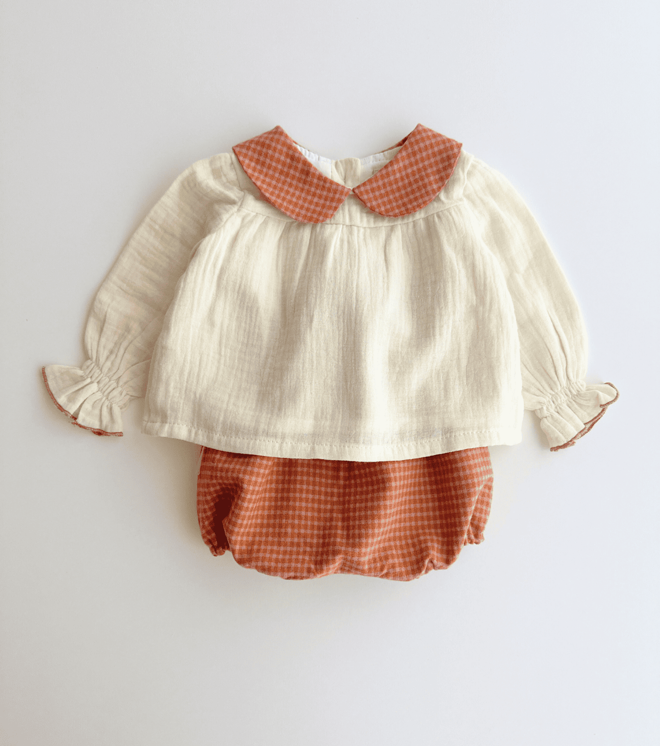 Blouse with gathers | Santillana | Stripes and Flowers