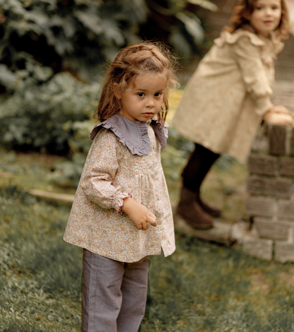 Blusa jaretas | Savia | Flores y Rayas Burdeos