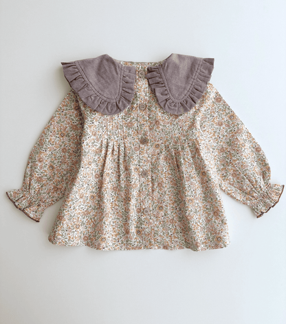 Blusa jaretas | Savia | Flores y Rayas Burdeos