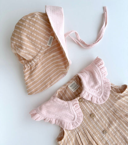Organic cotton gingham romper | Cinnamon | Cinnamon Vichy