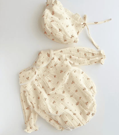 Ranita jaretas cuello bebé | Bruma | Mini flores rosas