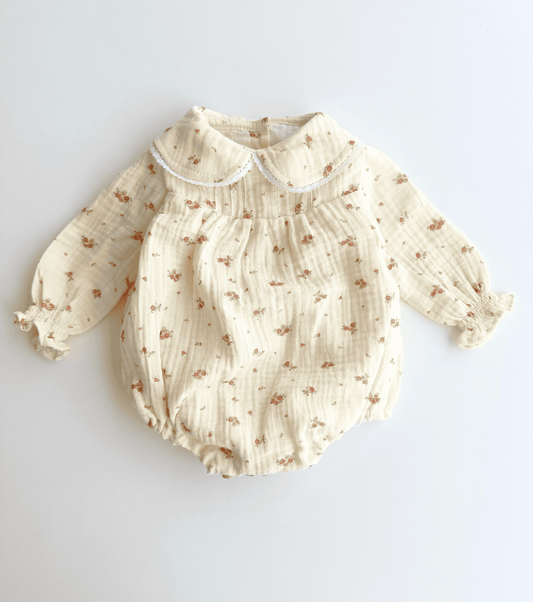 Ranita jaretas cuello bebé | Bruma | Mini flores rosas