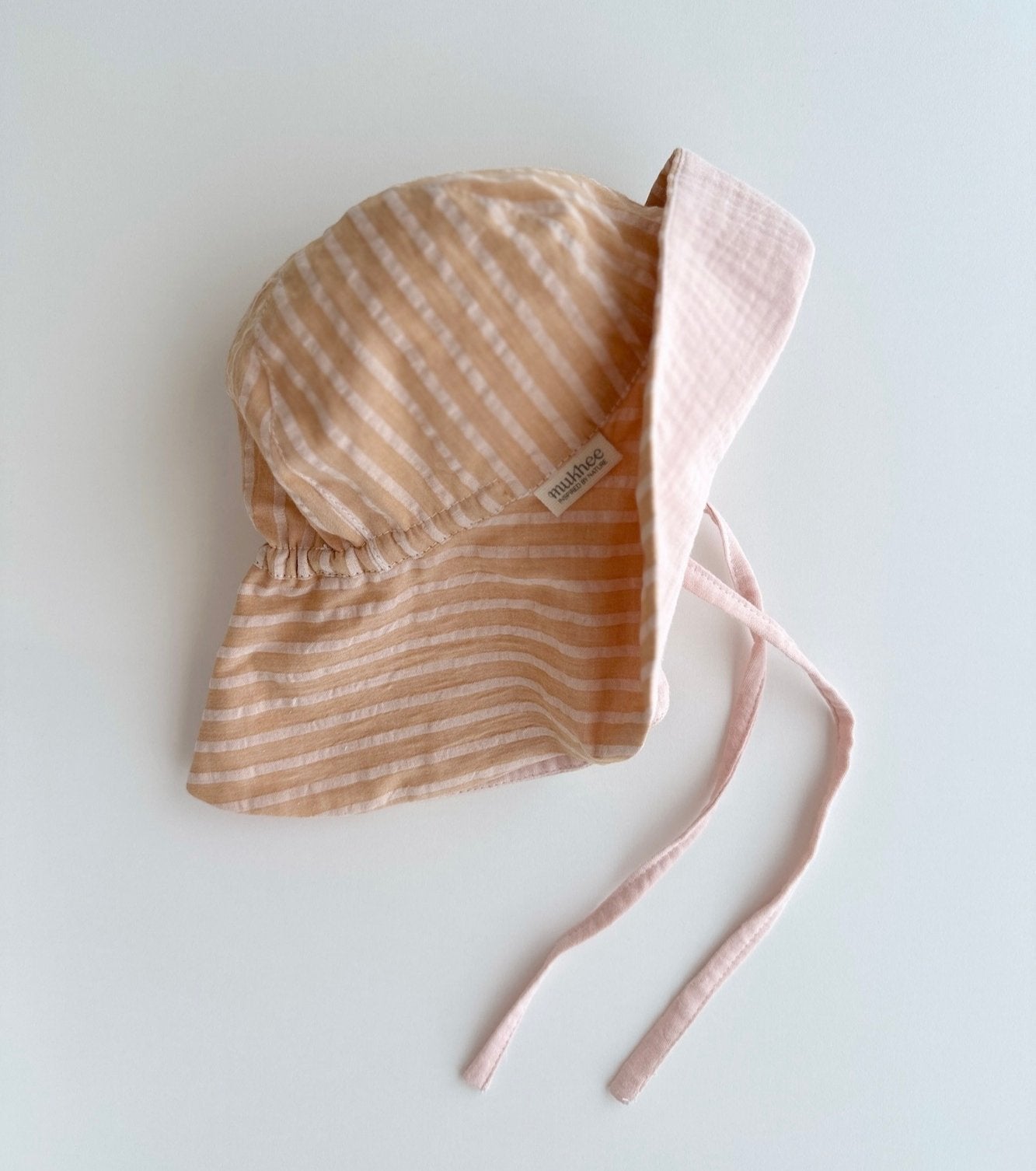 Organic cotton muslin brimmed hat | Indigo | Blue