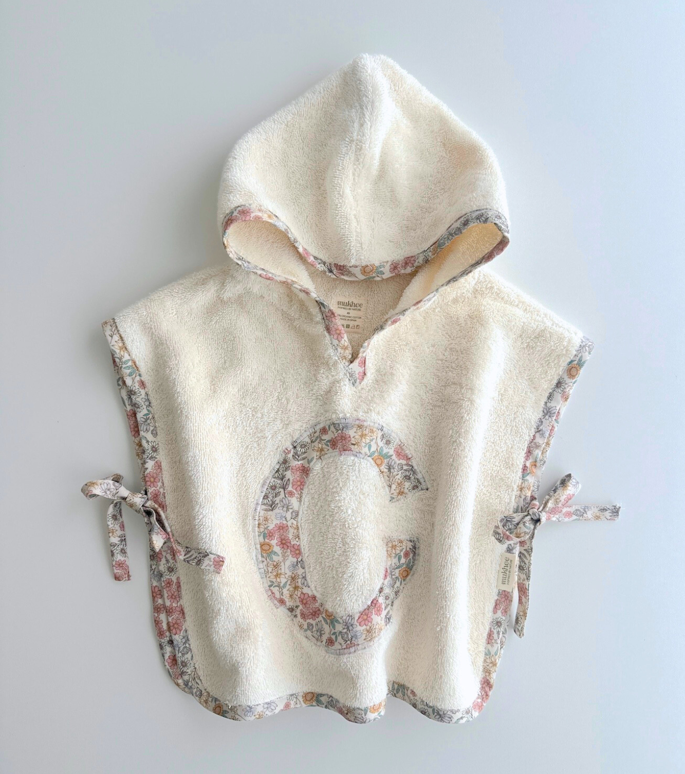 Personalized Towel Poncho | Santillana | Stripes and Flowers