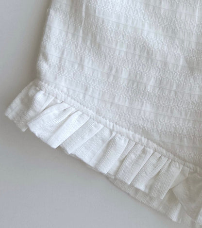 Organic cotton muslin shorts | Pomegranate | Flowers