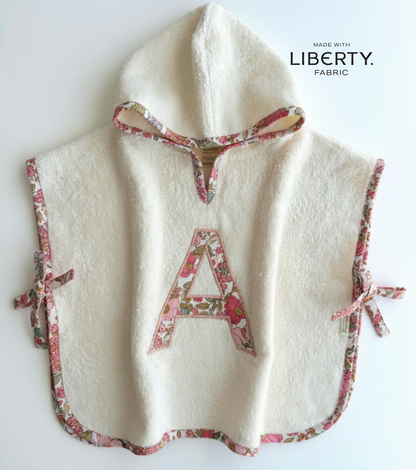 Poncho toalla Personalizado | Buganvilla | Flores rosa
