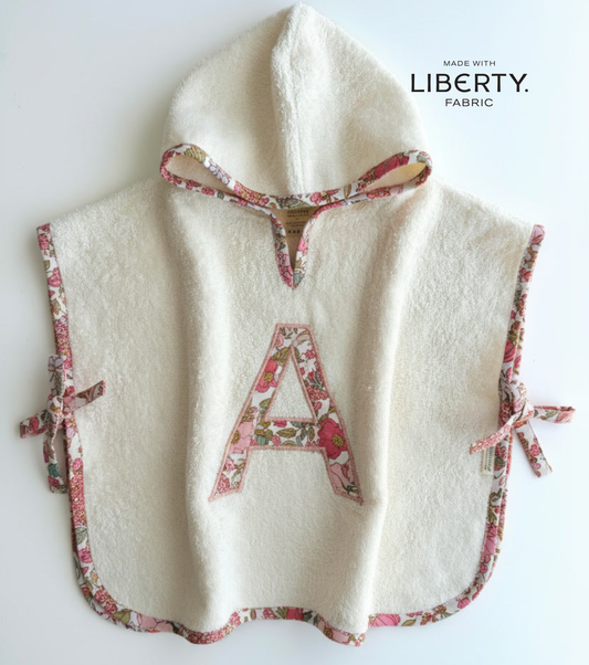 Poncho toalla Personalizado | Buganvilla | Flores rosa