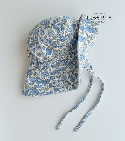 Sombrero ala flores | Nomeolvides | Flores azul