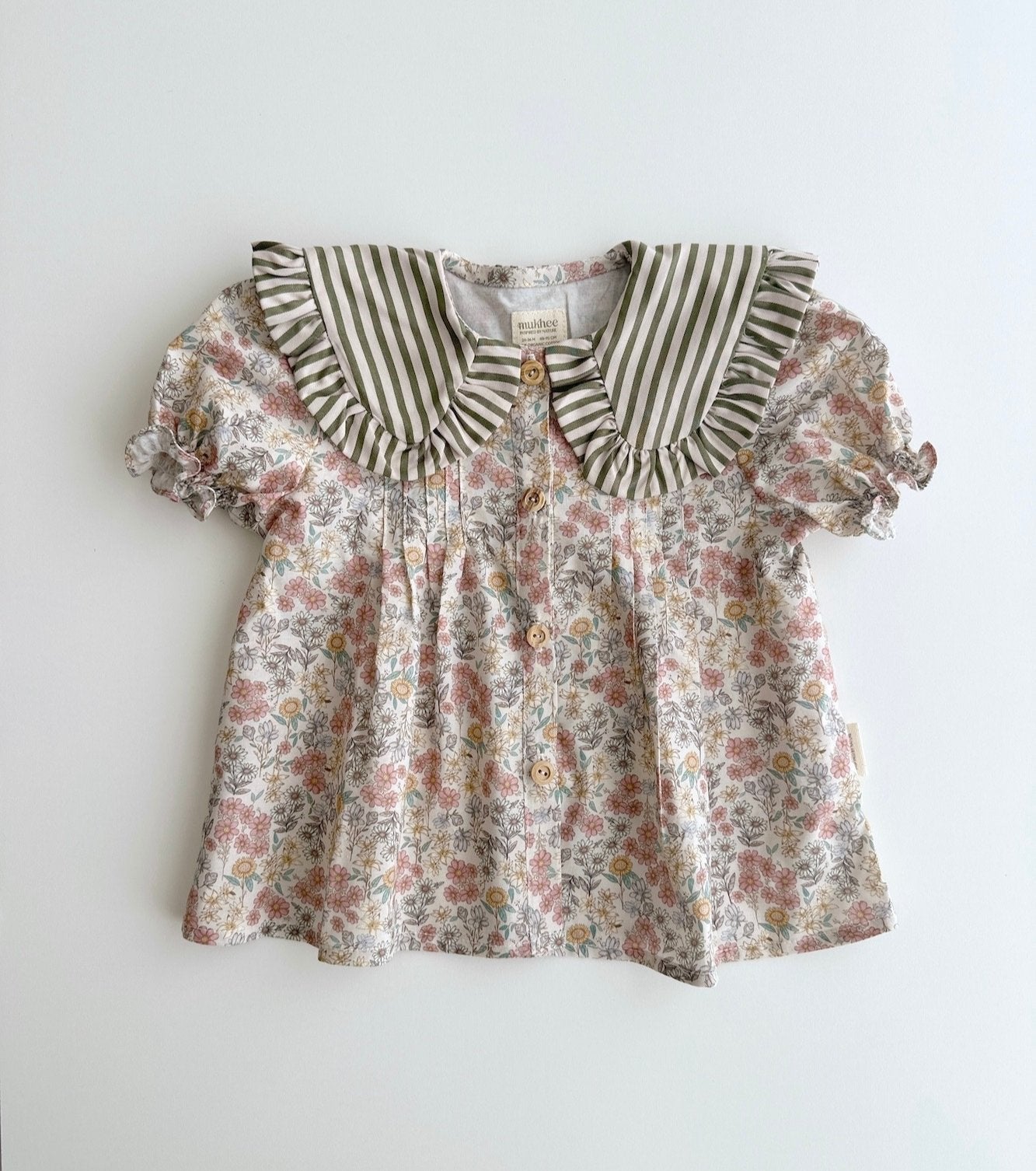 Organic cotton gingham romper | Cinnamon | Cinnamon Vichy