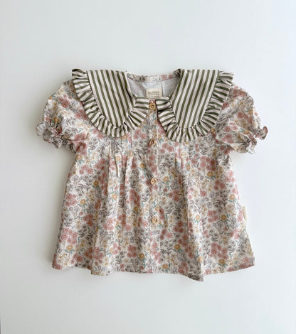 Organic cotton gingham romper | Cinnamon | Cinnamon Vichy