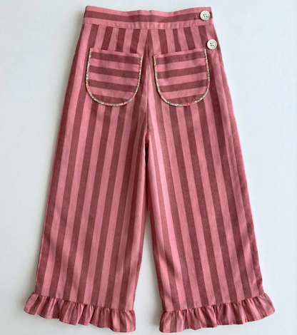 Pantalón volantes | Buganvilla | Rayas