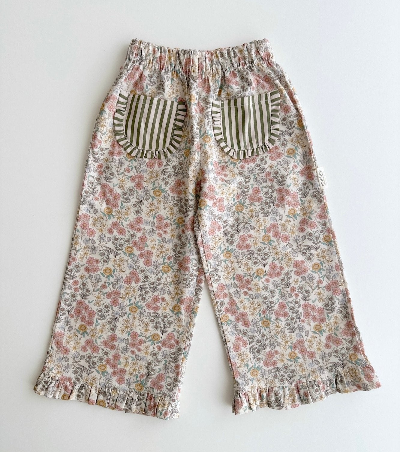 Organic cotton corduroy bloomers with suspenders | Cinnamon | Brown