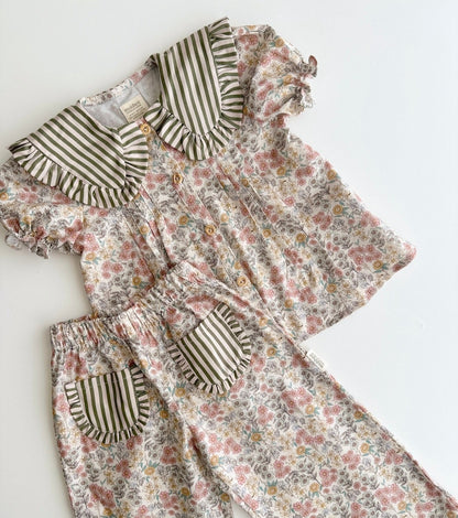 Organic cotton gingham romper | Cinnamon | Cinnamon Vichy