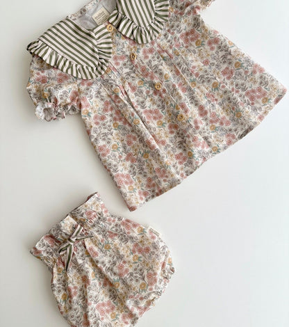 Organic cotton gingham romper | Cinnamon | Cinnamon Vichy