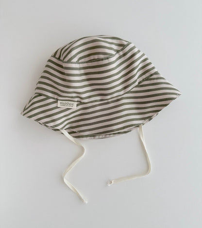 Organic cotton muslin brimmed hat | Indigo | Blue