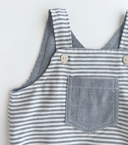 Combinaison à bretelles | Balmaseda | Denim rayé
