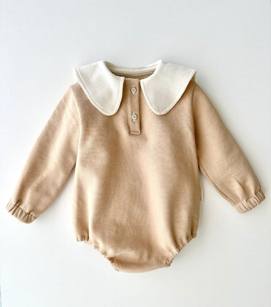 Organic cotton romper | Linden | Sand