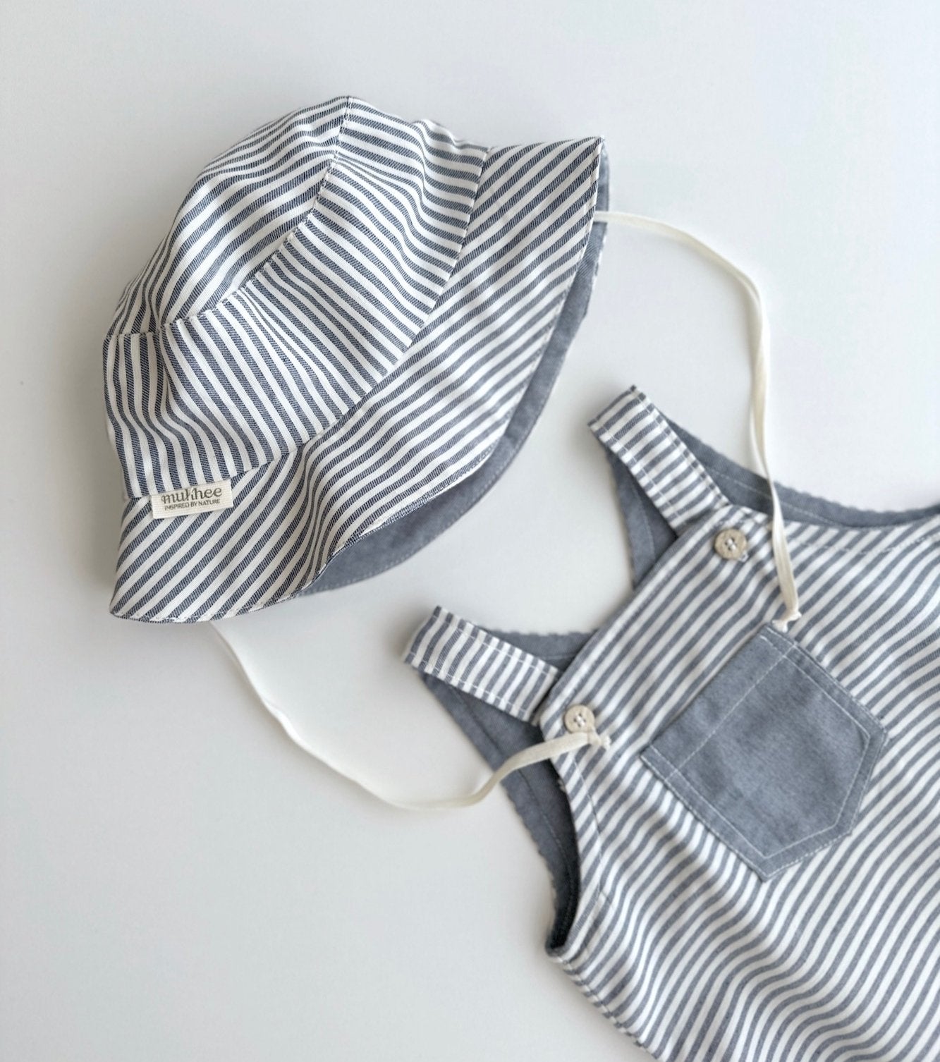 Combinaison à bretelles | Balmaseda | Denim rayé