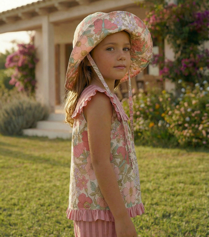 Pantalón volantes | Buganvilla | Rayas