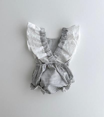 Organic cotton gingham romper | Cinnamon | Cinnamon Vichy