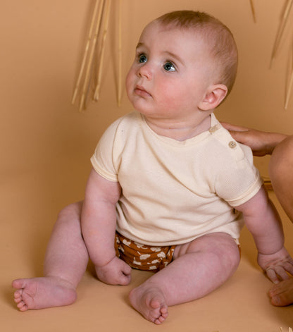 Organic cotton muslin baby pant | Panty | Caramel